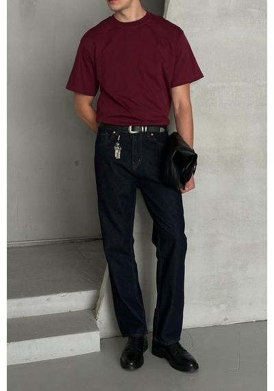 Erkek Baggy Jean Pantolon Lacivert