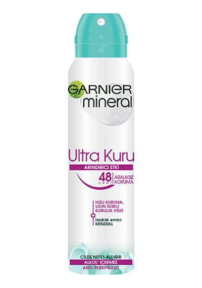 4 Adet Garnier Mineral Deodorant Ultra Kuru Sprey Kadın 150 Ml