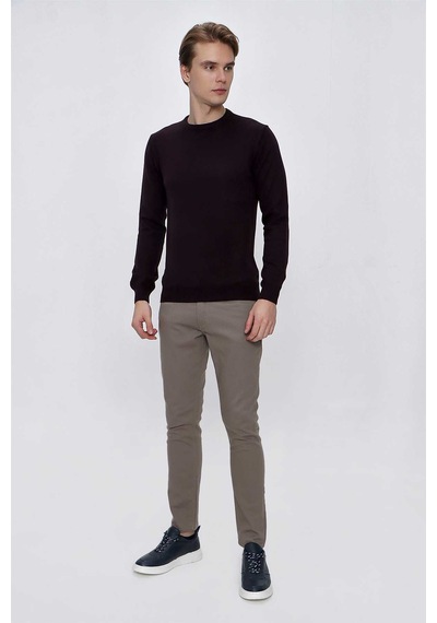 Morven Basic Dinamik Fit Rahat Kesim Bisiklet Yaka Triko Kazak 99kc017005309 Mor