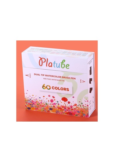 Platube Çift Taraflı Brush Pen 60 Lı Marker Kalem Seti Bullet Jurnal Mandala Eskiz Boyama Seti
