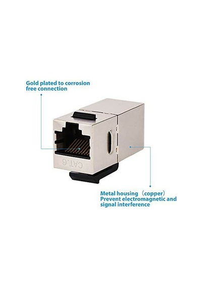 Cat6 Metal Keystone Jack RJ45 Kablo Birleştirici Dişi Dişi Uzatma