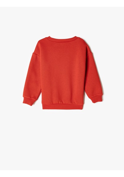 Koton Sweatshirt Snoopy Baskılı Lisanslı Uzun Kollu Bisiklet Yaka Kırmızı 5wmb10276tk Kırmızı