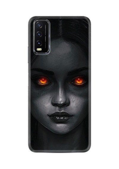 Vivo Y12s Kılıf Resimli Desenli Silikon Platinium Series Dark Woman 1887