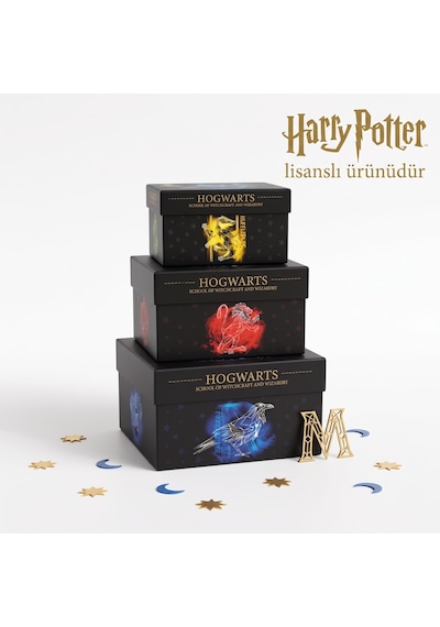 Bakgelal Harry Potter Hogwarts Lisanslı Dekoratif Saklama Kutusu Hogwarts Constellation Takımyıldızı Tasarımlı - 9018982248960