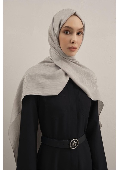 Armine Lyocell Naia Kare Monogram Şal 6 23 Gri