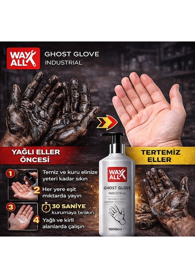 Waxall Ghost Glove Hayalet Eldiven Koruyucu El Bariyeli Jel Vanilya
