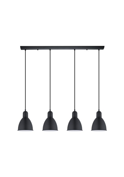Rsylight Retro Metal Masa Üstü Rustik 4 Lü Siyah Sarkıt Avize Genişlik 100 Cm Beyaz
