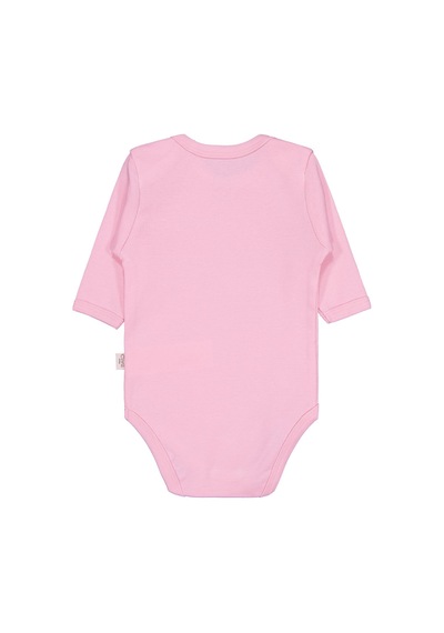 Civil Baby Düz Renkli Uzun Kol Çıtçıtlı Badi - Pembe 0-1 Ay Pembe