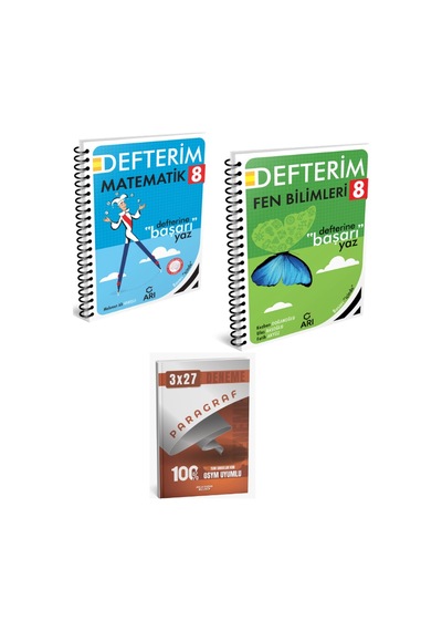 Arı 2027 8. Sınıf Matematik + Fen Bilimleri Akıllı Defteri+ Anla Kazan Paragraf