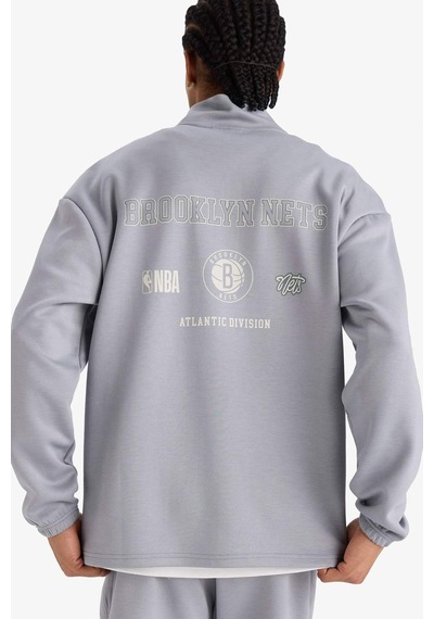 Defacto Defactofit Nba Brooklyn Nets Boxy Fit Dik Yaka Fermuarlı Sırt Baskılı Skuba Dalgıç Kumaş Sweatshirt E8764ax25augr445 Gri Defacto Defactofit Nba Brooklyn Nets Boxy Fit Dik Yaka Fermuarlı Sırt Baskılı Skuba Dalgıç Kumaş Sweatshirt E8764ax25augr445 Gri
