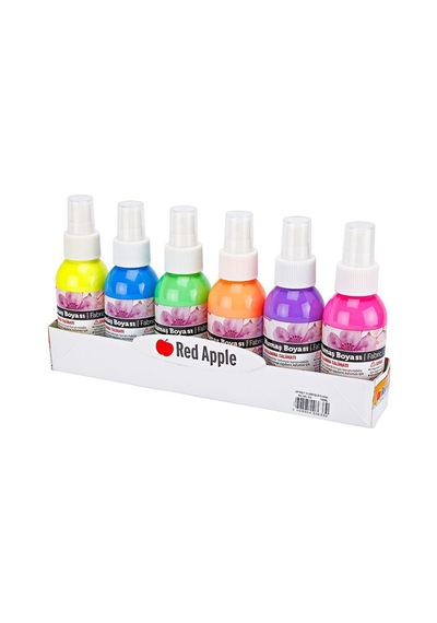 Red Apple Sprey Neon Kumaş Boyası 6 Renk X 100 Ml