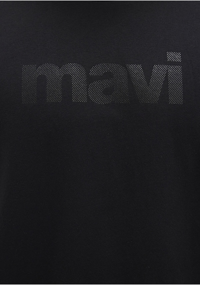 Mavi - Mavi Logo Baskılı Siyah Tişört 0611807-900 Siyah