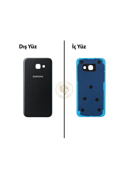 Samsung Galaxy A3 2017 A320 Siyah Renk Arka Kapak Arka Cam Batarya Kapağı Pil Kapağı Lazer Kesim Back Cover Galaxy A3 2017 Uyumlu