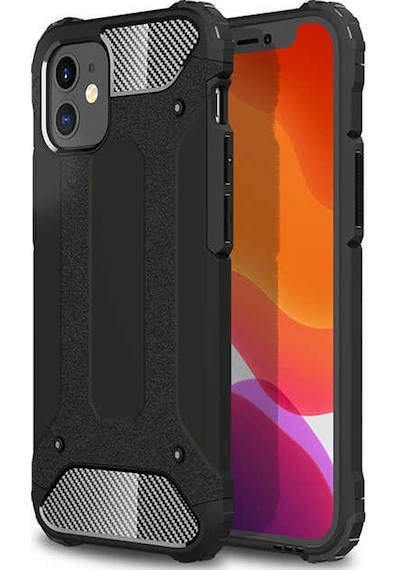 Kilifone - Apple Uyumlu iPhone 12 Mini - Kılıf Çift Katman Zırh Tank Crash Military Kapak - Siyah