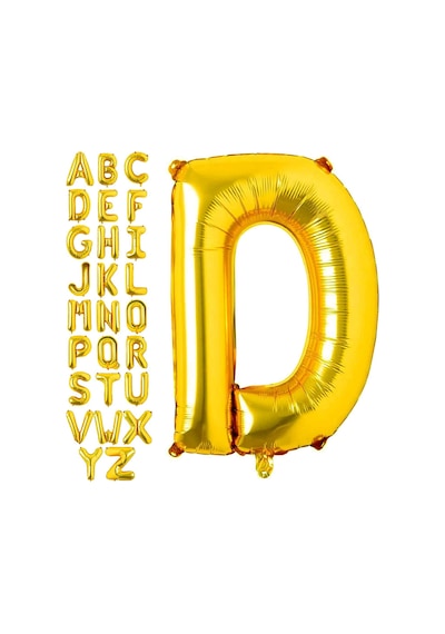D Harf Gold Folyo Balon16 İnç 36 cm