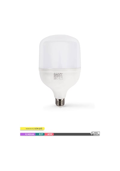 ACK LED T120 Ampul 3000K Gün Işığı 220V 40W E27
