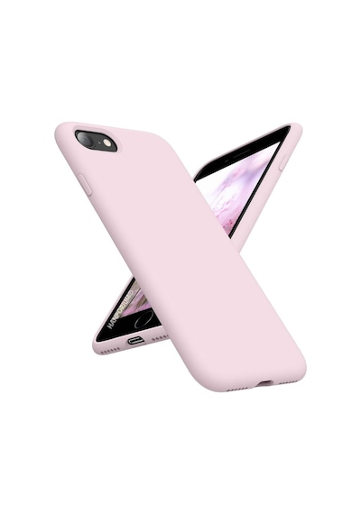 Apple iPhone 8 Uyumlu Silikon Kılıf Pastel Renk Tonu Kamera Korumalı Esnek Kapak Pudra Pembe