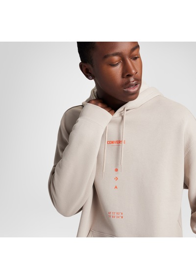 Converse Loose Fit Erkek Bej Hoodie