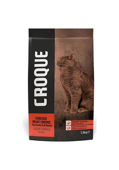 2 Adet Croque Kısırlaştırılmış Kedi Kuru Mama Tavuk Etli 1.5 Kg