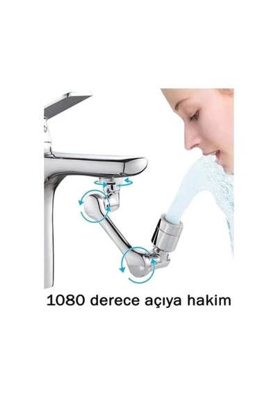 Akrobat Musluk Başlığı Gümüş