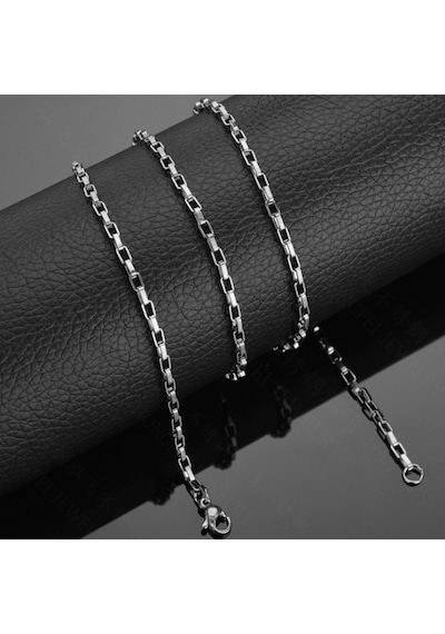 Chavin 60 Cm. 2,5 Mm. Gri Erkek Bayan Çelik Zincir Eh65By 478259177 Çok Renkli