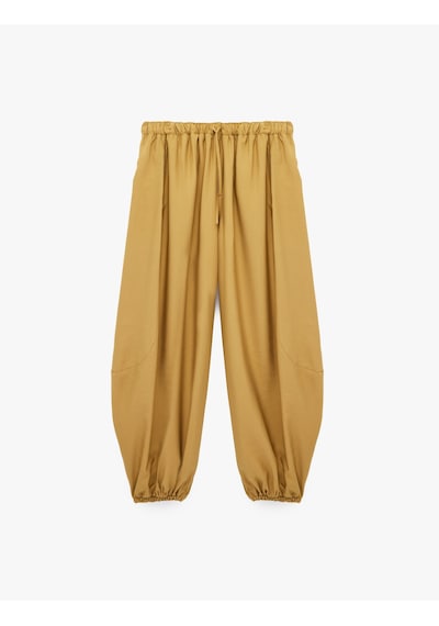 Koton Beli Lastikli Harem Pantolon Vizon 6sak40157ew