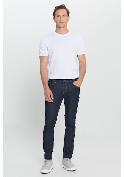 AC&Co / Altınyıldız Classics Ekstra Slim Fit Dar Kesim Pamuklu Riss Erkek Jean Kot Pantolon Koyu Lacivert