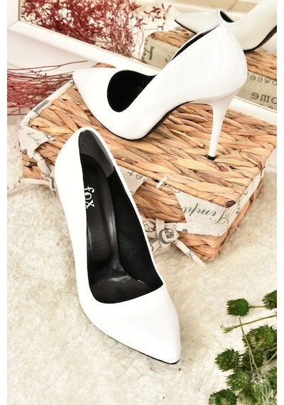Fox Shoes Beyaz Kadın Topuklu Ayakkabı 8922151909