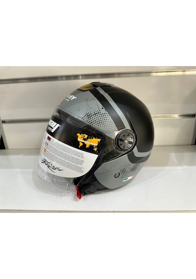 Sway SW-715 Gemini Açık Motosiklet Kaskı Siyah - Titanyum