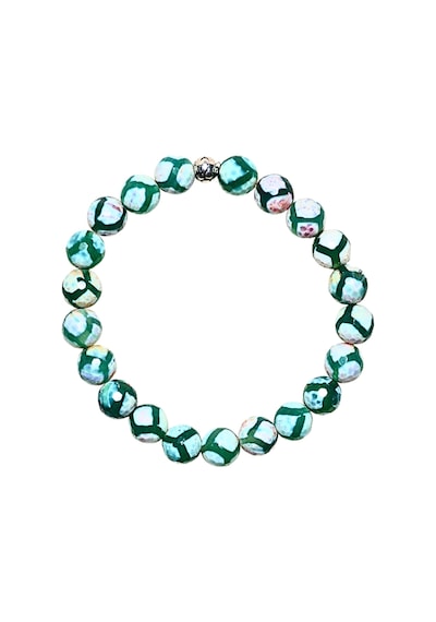 Tibet Akik Bileklik Doğaltaş 8mm Unisex Koruma Ve Denge Taşı Yeşil