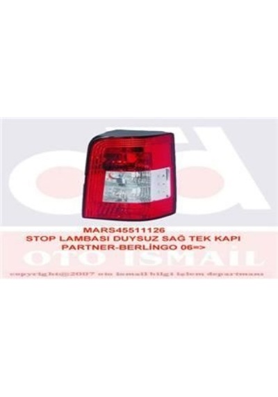 MARS 511126 STOP LAMBASI SAĞ PARTNER 06- / BERLINGO 06- DUYSUZ TE