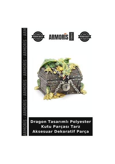 Dragon Tasarımlı Polyester Kutu Parçası Tarz Aksesuar Dekoratif Parça Çok Renkli
