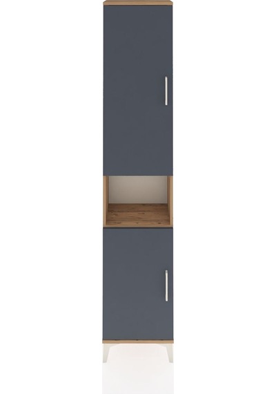 Arges Dolap 4 Raflı 2 Kapaklı Tek Askılı 44x30x221 Çam-antrasit Çam Arges Dolap 4 Raflı 2 Kapaklı Tek Askılı 44x30x221 Çam-antrasit Çam