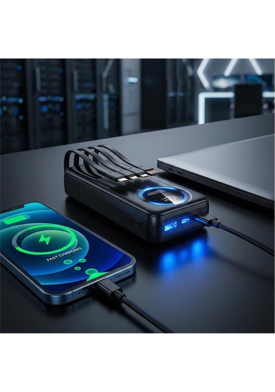 S-link Ip-g220 20000mah Pd20w+qc3.0 Dahili Kablolu Siyah Lcd Taşınabilir Pil Şarj Cihazı Powerbank 33972817