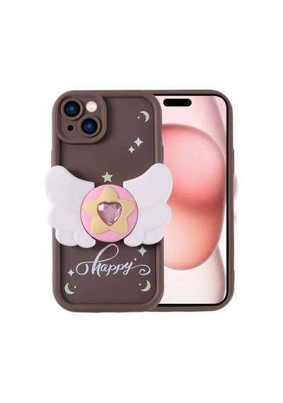 Apple Uyumlu iPhone 15 Kılıf Kamera Korumalı Figür Tasarımlı Kapya Kapak