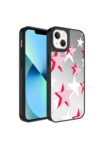 Apple Uyumlu  iPhone 13 Kılıf Aynalı Desenli Kamera Korumalı Parlak Zore Mirror Kılıf
