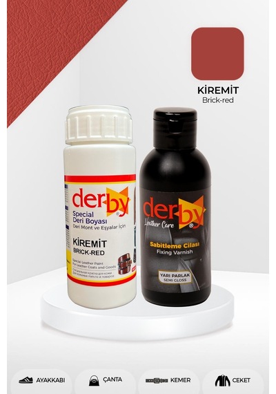 Derby Deri Mont Boyası ve Sabitleme Cilası 100 G Set
