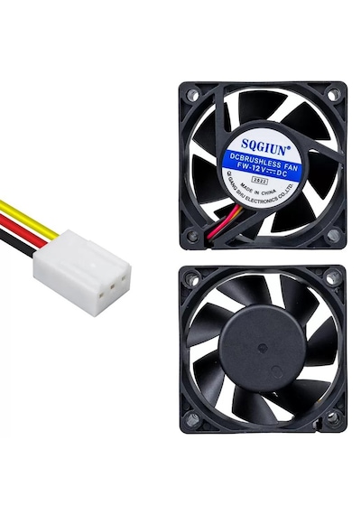 60x60x25mm Dc Motor Fırçasız 12 Volt 0.22 Amper 3 Pin Soğutma Fanı