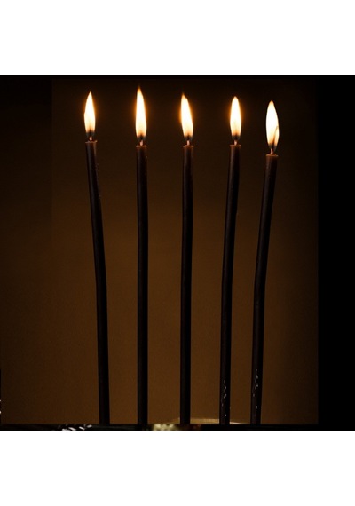 Yüksek Kalite 16pcs Church Black Candles 16 Adet Siyah Arınma Mumu Siyah Kilise Mumu Siyah Ayin Mumu
