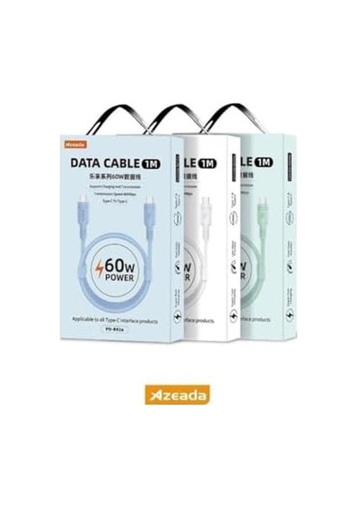 Azeada 60w Type-c To Type-c Şarj Ve Data Kablosu 1m Yeşil Pd-b82ay Yeşil, Type-c To Type-c