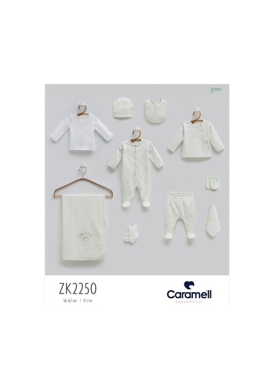 Caramell Pamuk Love Time 10 Parça Hastane Çıkışı Zıbın Seti Yeşil Crml.zk2250.ysl
