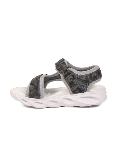 Cool Sage P Siyah Cırtlı Işıklı Erkek Çocuk Sandalet