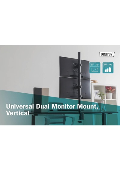 Evrensel Çift Monitör Tutucu, Dikey Maks. Vesa 100 X 100, Siyah, Da90438 2 Mixed