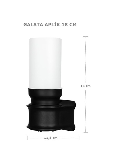 Zita Galata Serisi Duvar Apliği Bahçe Ve Yol Aydınlatma Lambası, Su Geçirmez Ip54, E27 Duy, 220v, 18x11,5 Cm, Kırılmaz Plastik, Ampul Hariç