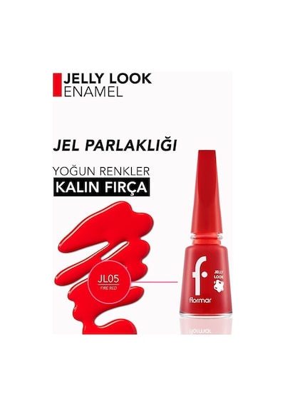 Flormar Oje - Jelly Look Nail Enamel Jl04 Scarlet 8690604233625