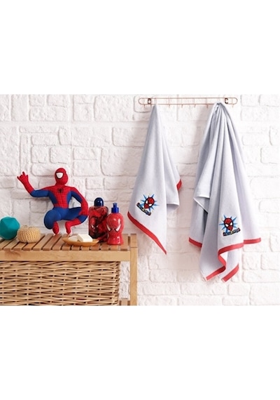 Özdilek Lisanslı -spiderman Gri- 2 Parça Banyo Seti