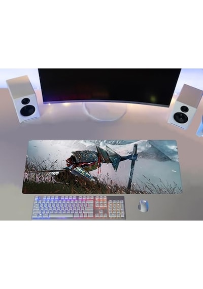 Gaming Mouse Pad 70x30 Mouse Pad Xl Büyük Oyuncu Mouse Pad Speed Mousepad Samurai, 70x30 Cm 3mm Kalınlık