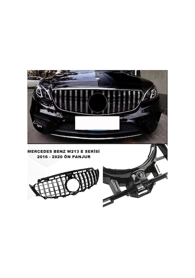 W213 E Serisi Spor Ön Panjur Izgaralı Piano Black & Krom 2016-2020