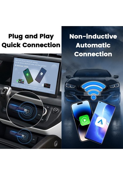 Mını Ultra1 Kablosuz Carplay Ve Android Otomatik Adaptör Kompakt Tak Ve Çalıştır Tasarımı Oem Arabalar İçin Kablolu Kablosuza Dönüştürür Usb-a/tip-c
