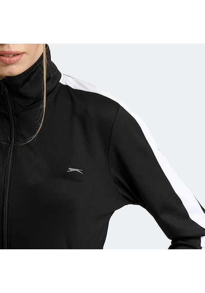 Slazenger  Rifle Kadın Fermuarlı Dik Yaka Cepli Siyah Eşofman Takımı